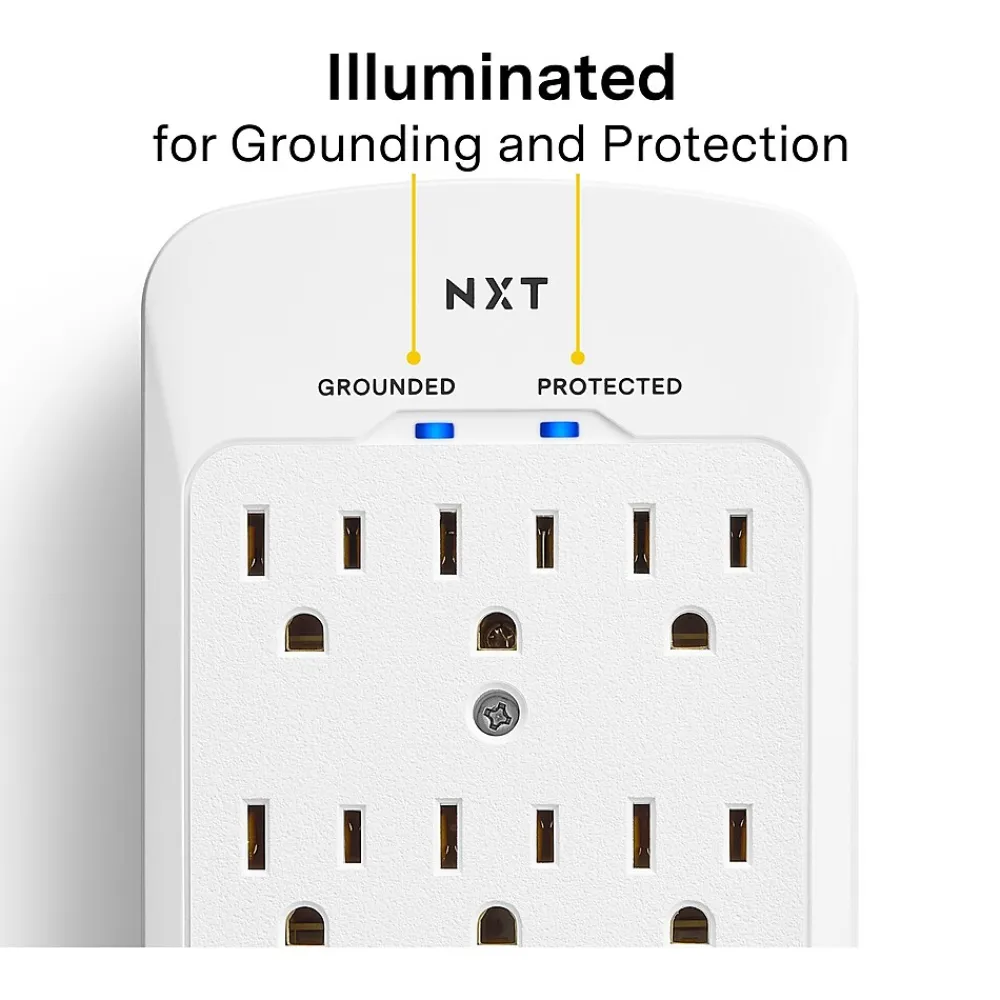 NXT Technologies ™ 6-Outlet Plus USB Outlet Surge Protector, 900 Joules (NX61427)