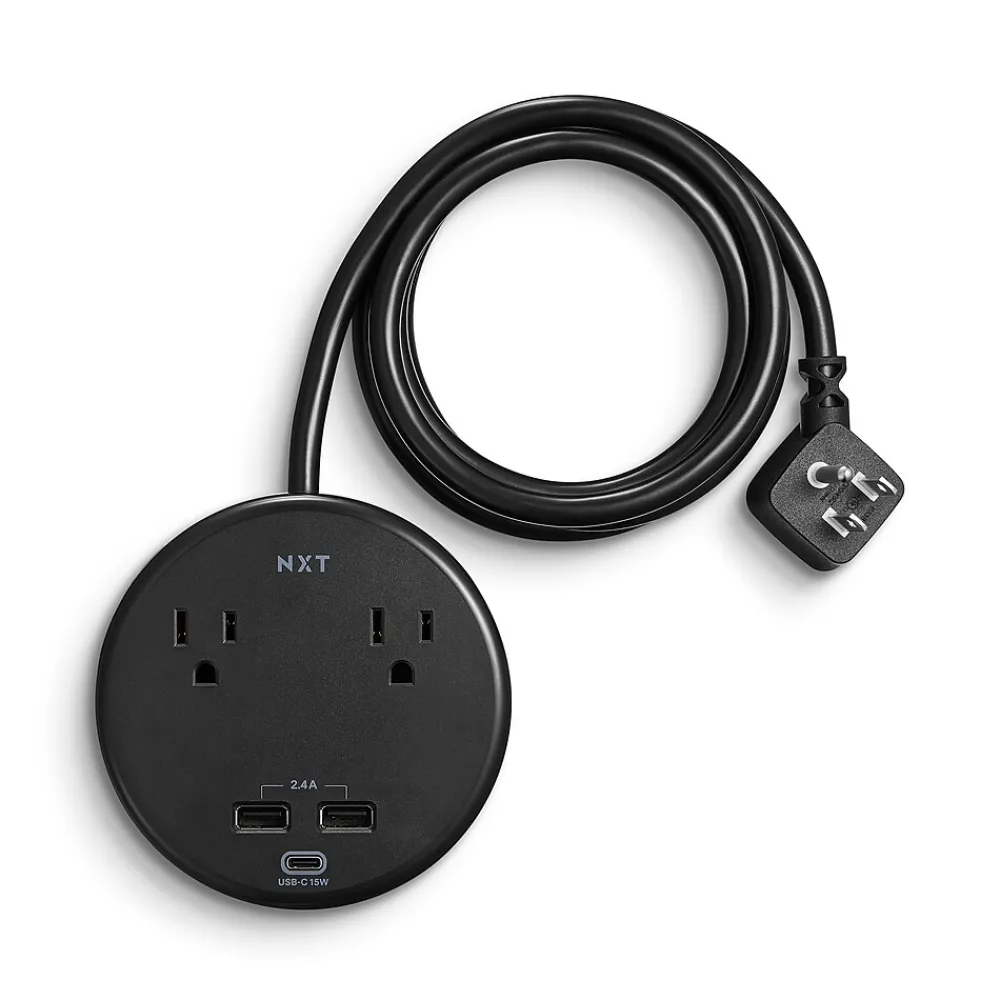 NXT Technologies ™ 2-Outlet Plus USB Surge Protector, 5' Cord, 500 Joules (NX61428)