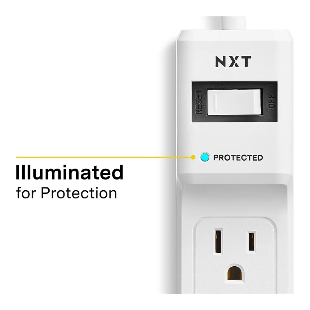 NXT Technologies ™ 6-Outlet Surge Protector, 8' Cord, 900 Joules (NX54314)