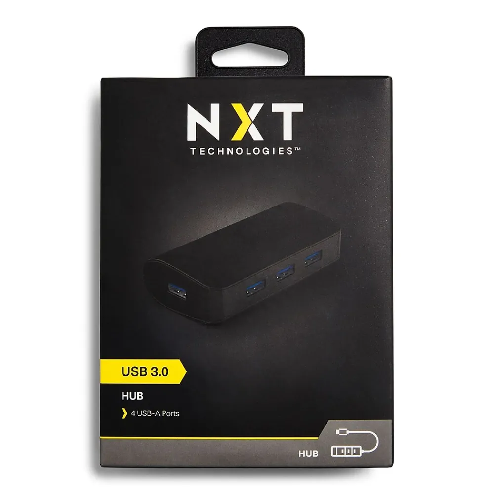 NXT Technologies ™ 4-Port USB 3.0 Hub, Black (NX29745)