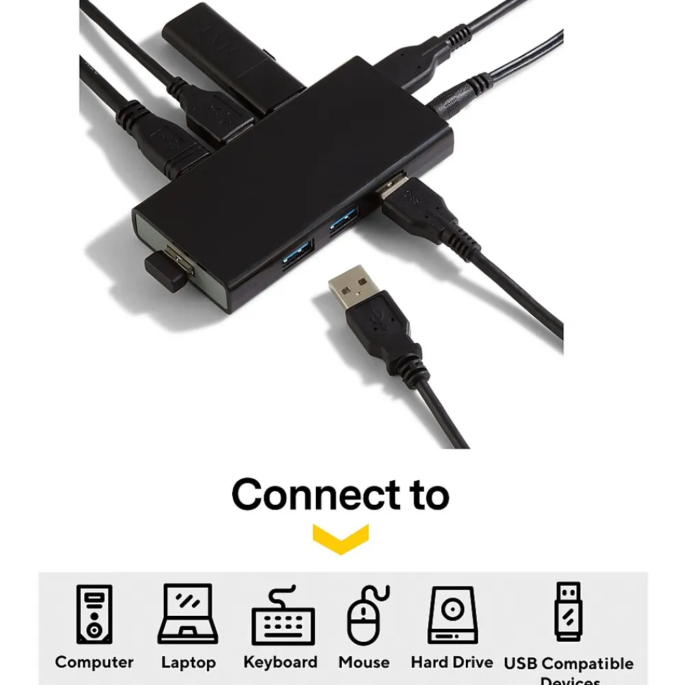 NXT Technologies ™ 7-Port USB 3.0 Hub, Black (NX29746)