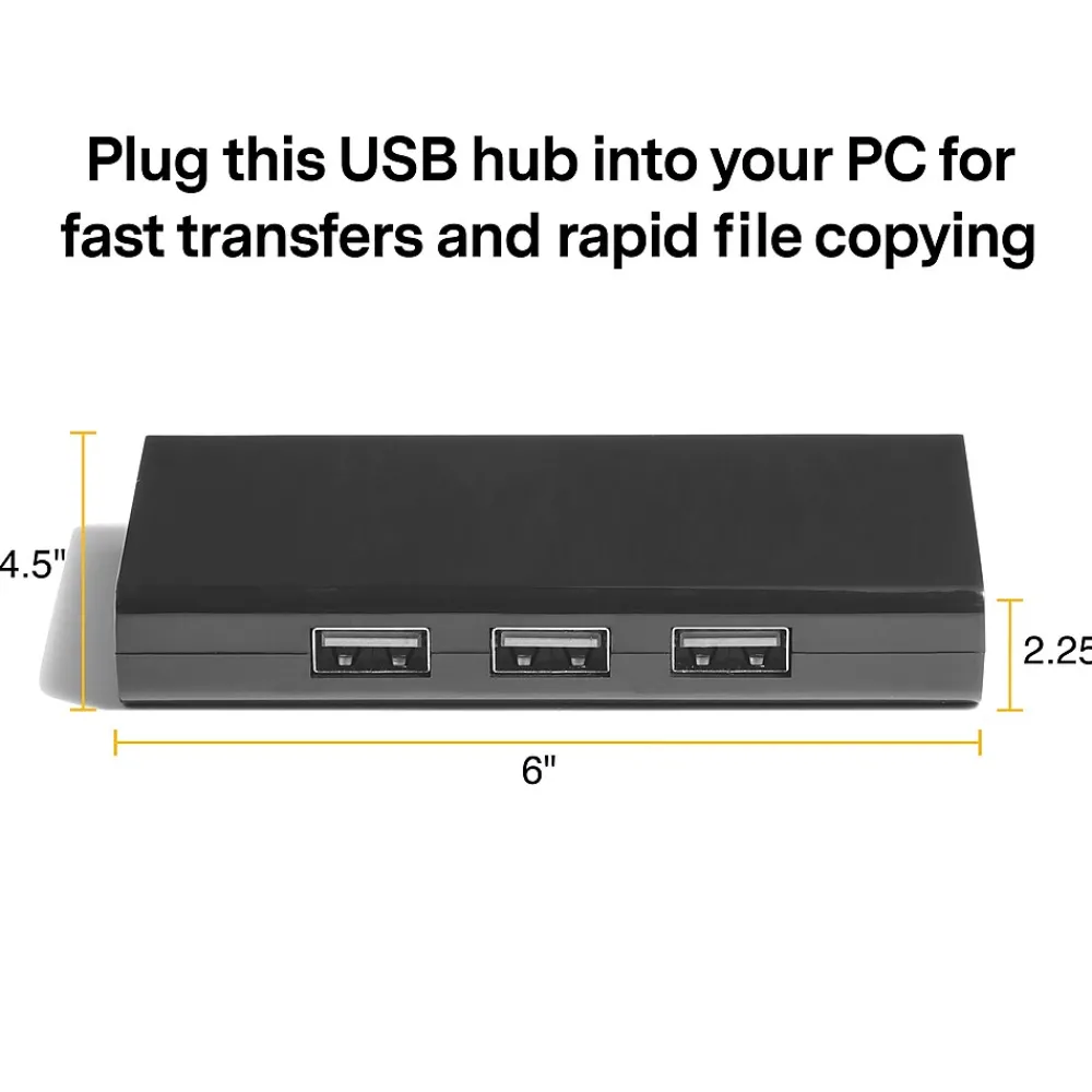 NXT Technologies ™ 7-Port USB 3.0 Hub, Black (NX29746)