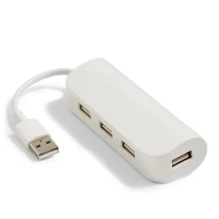 NXT Technologies â„¢ 4-Port USB 2.0 Hub, White (NX29758)
