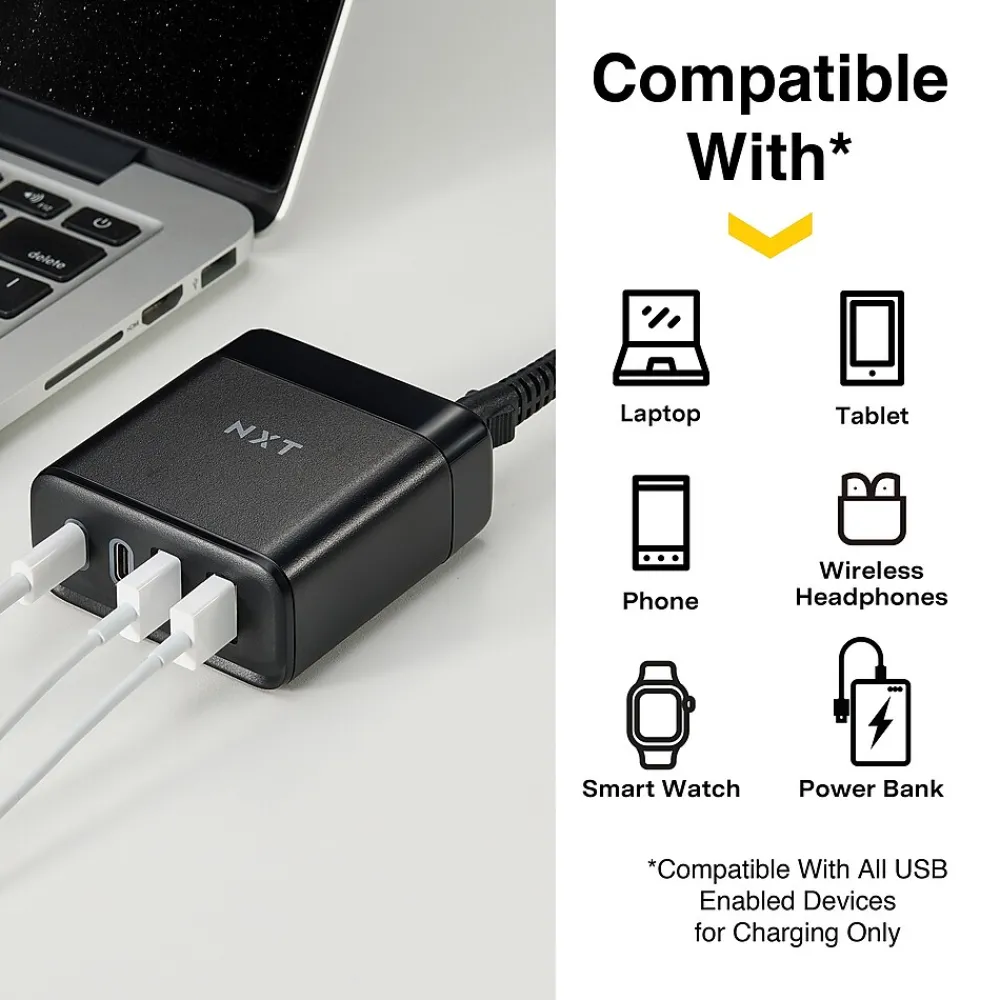 ™ USB Charger, Black (NX61429)<NXT Technologies Online