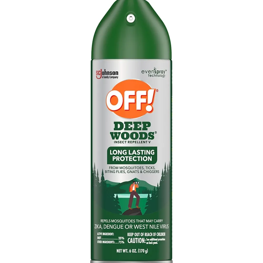 OFF! Deep Woods V Aerosol for Mosquitos, Alcohol Odor, 6 oz. (333242)