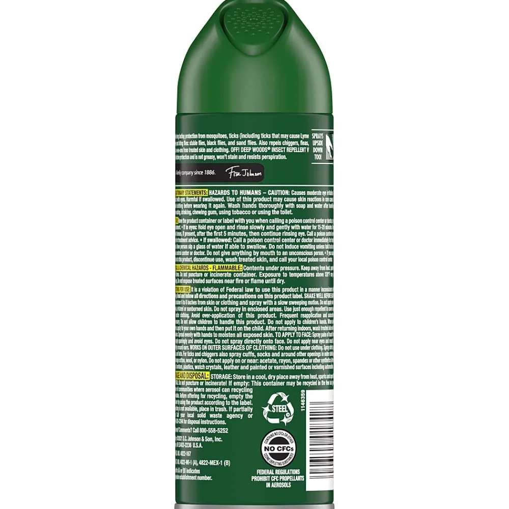 OFF! Deep Woods V Aerosol for Mosquitos, Alcohol Odor, 6 oz. (333242)