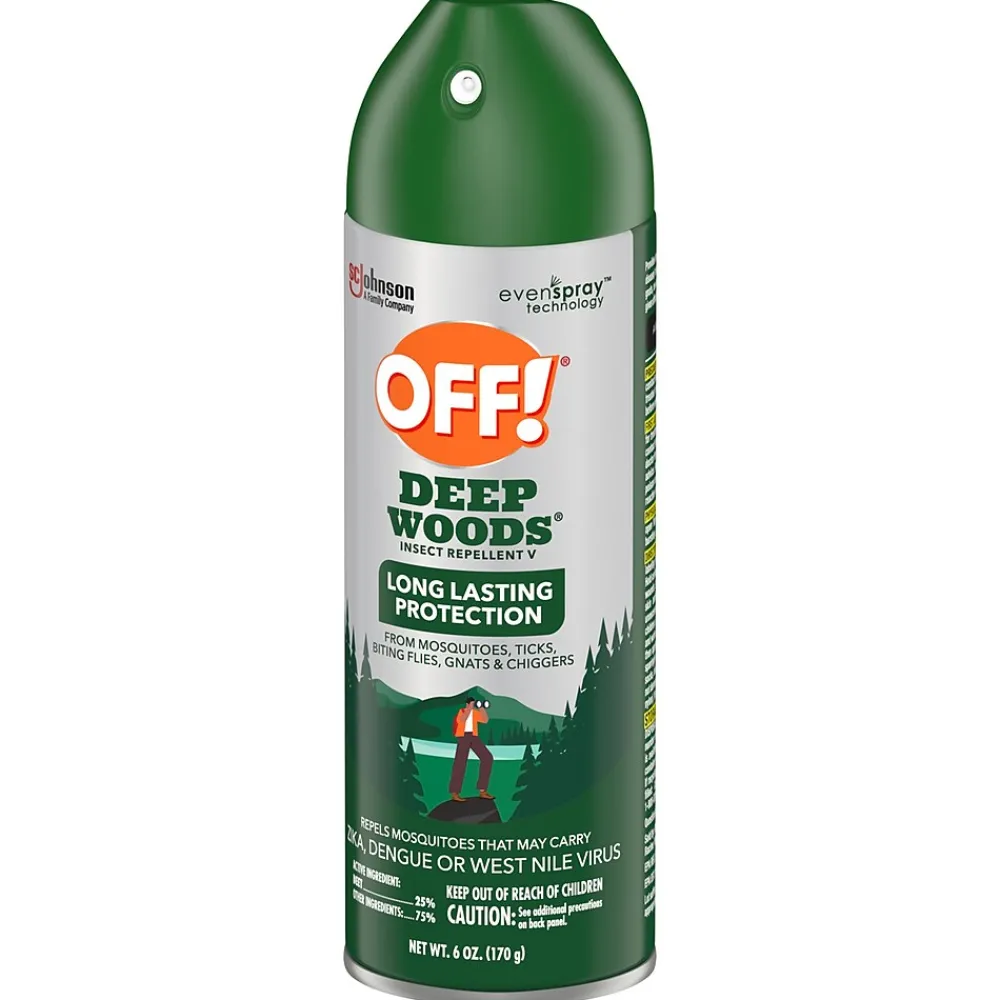 OFF! Deep Woods V Aerosol for Mosquitos, Alcohol Odor, 6 oz. (333242)