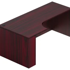 Office Desks*Offices to go Superior Laminate Credenza with Left Corner Extension, American (TDSL7136CEL-AML) Mahogany