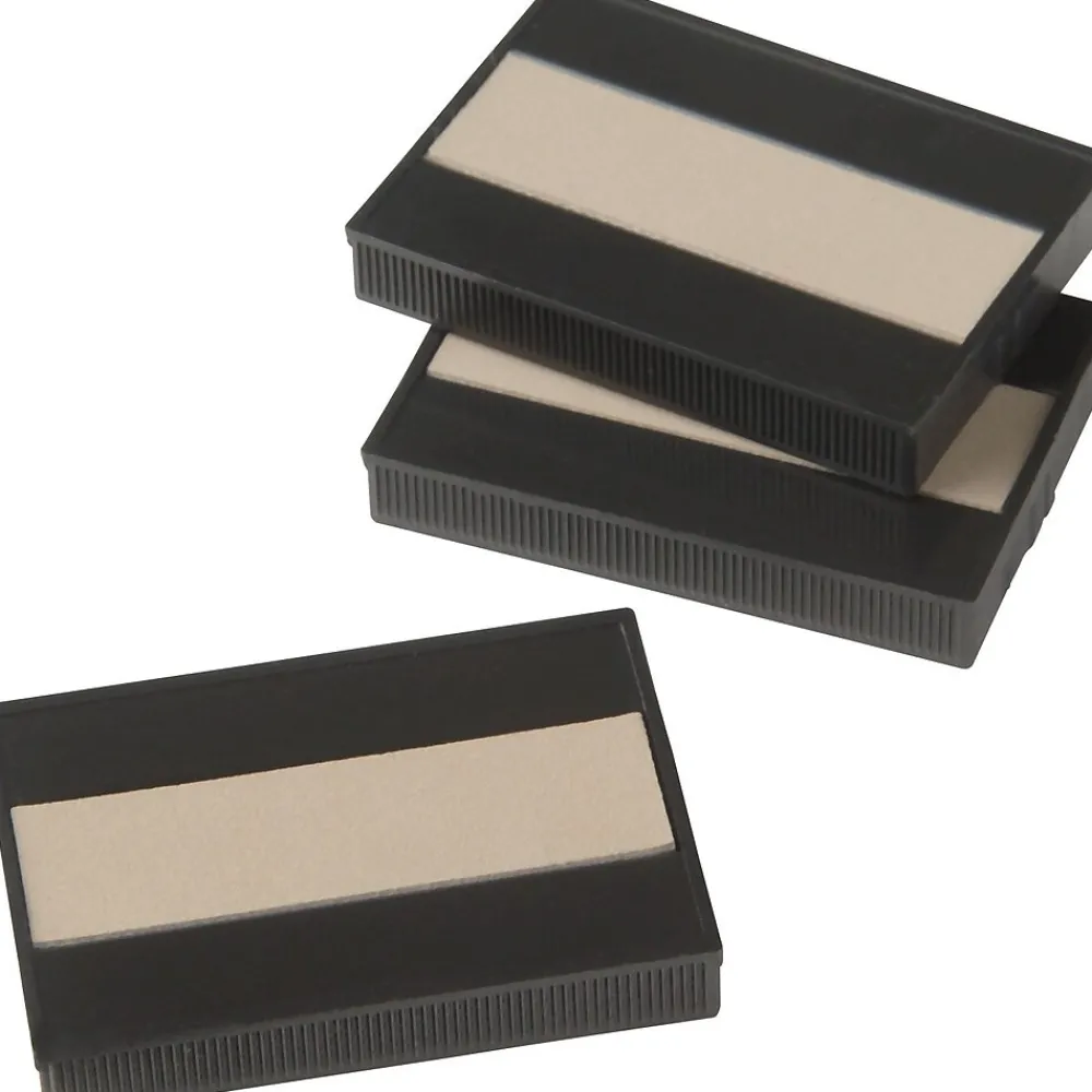 Stamps & Stamp Pads|Offistamp Dry Replacement Pads, Black Ink, 3/Pack (034514)