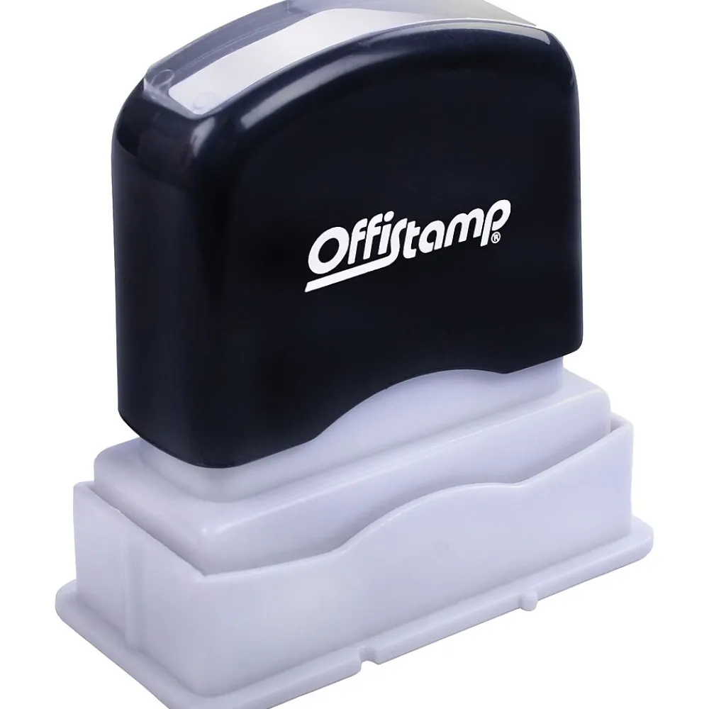 Stamps & Stamp Pads|Offistamp Pre-Inked Stamp, FAXED, Red Ink (034503)