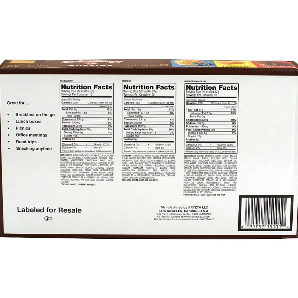 Otis Spunkmeyer Variety Muffins, 4 oz., 15/Pack (15101)