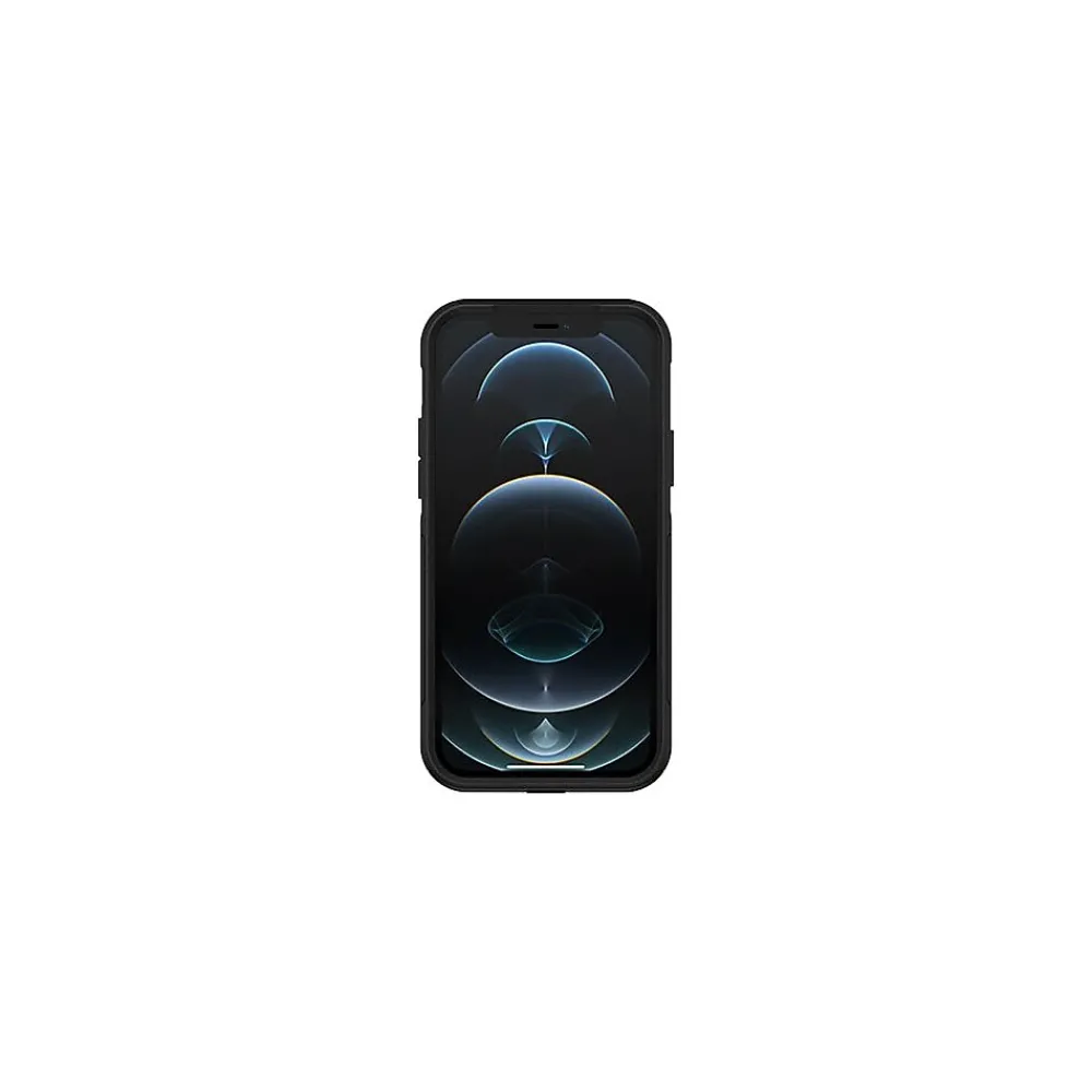 OtterBox Commuter Series Black Cover Case for iPhone 12/12 Pro, Shock Absorbing, Black (77-65405)