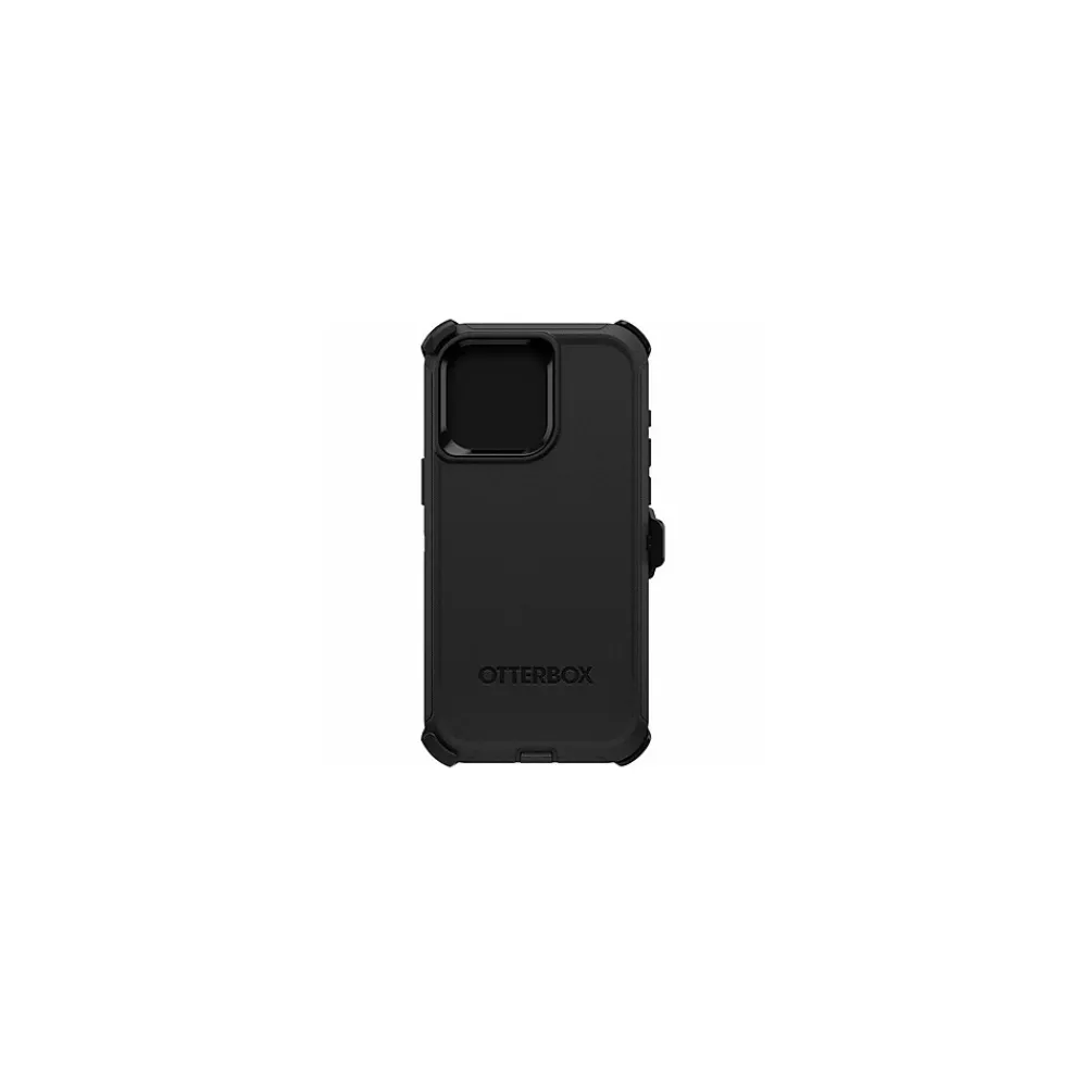 OtterBox Defender Case for iPhone 15 Pro Max, Shock Absorbing, Black (77-92550)
