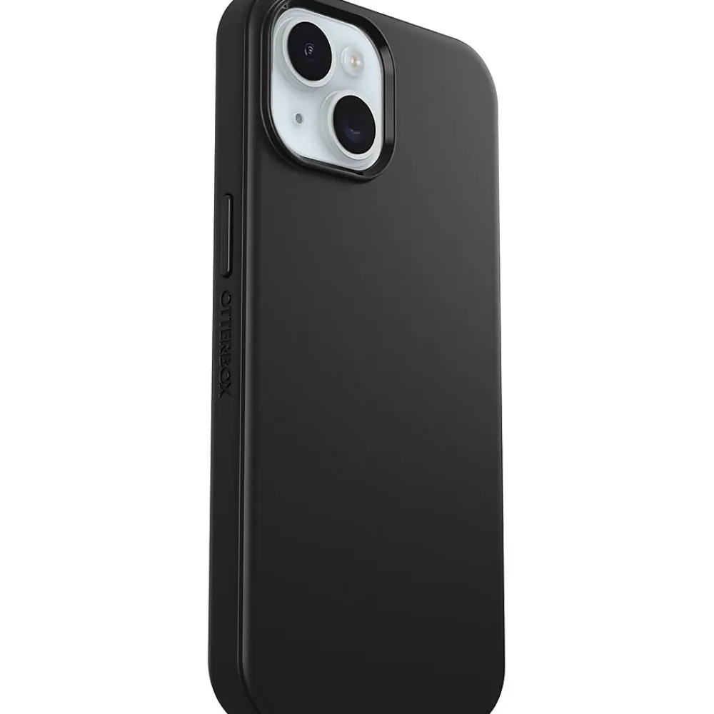 OtterBox Symmetry MagSafe Phone Case for iPhone 13/14/15, Shock Absorbing, Black (77-92639)