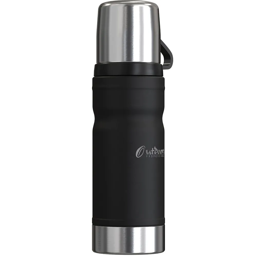 Outdoors Professional Stainless Steel Vacuum Insulated Termo Go Water Bottle, 25.3 oz., Black (OUTD9324)