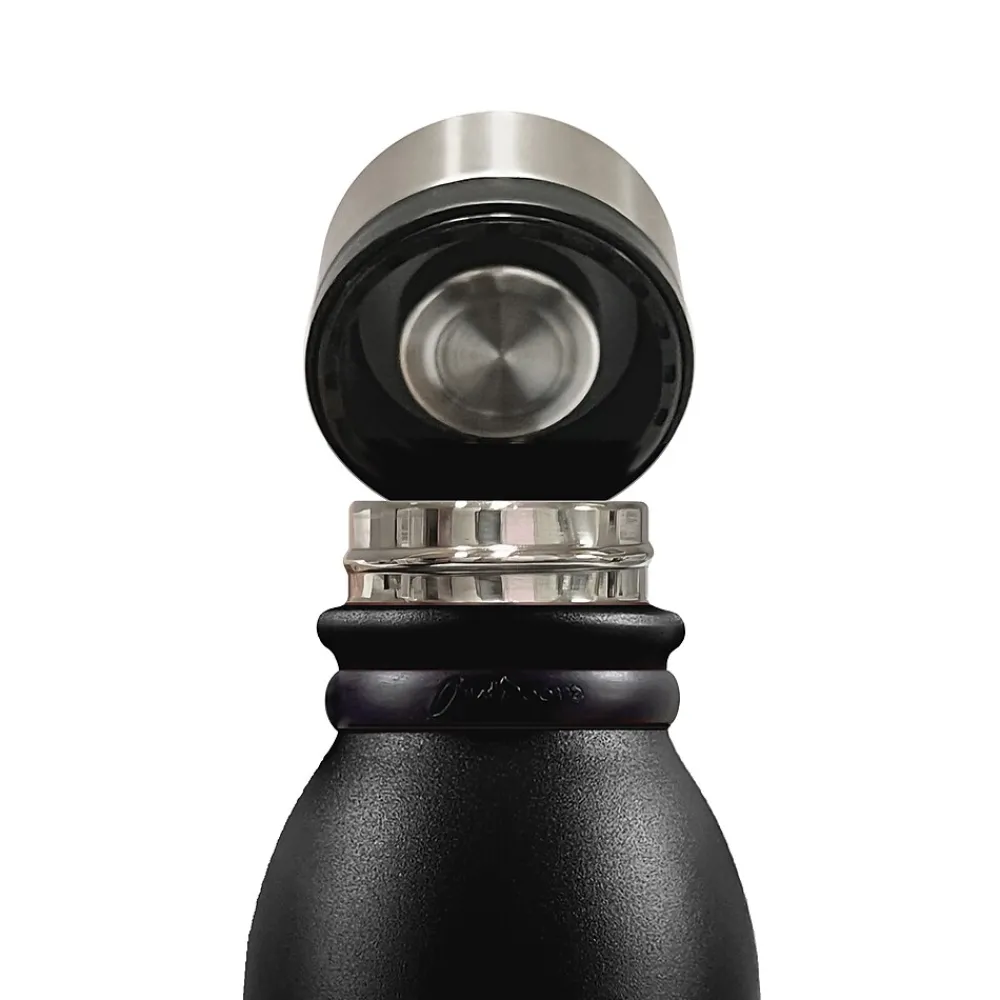 Outdoors Professional Stainless Steel Double-Walled Vacuum-Insulated Travel Bottle, 20 oz., Black (OUTD3675)