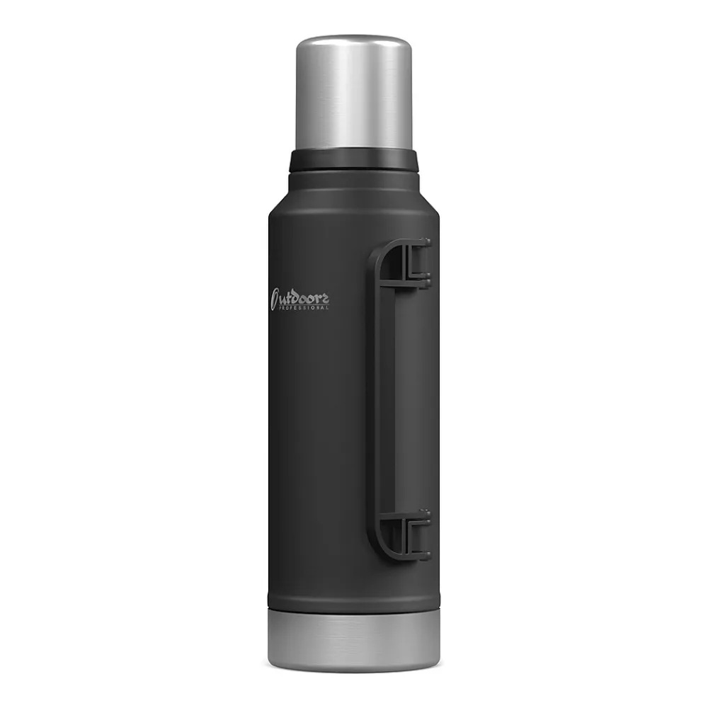 Stainless-Steel Vacuum Insulated Termo Classic Bottle with Carry Handle, 47 oz., Black (OUTD9393)<Outdoors Professional Discount
