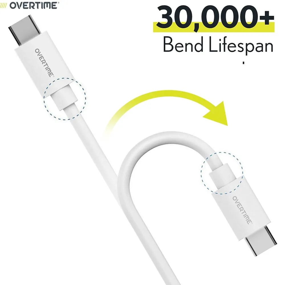 USB-C/USB-A Universal Charger with Two Certified USB-C to Lightning Cables, White (OTH2USB2ARG)<Overtime Discount