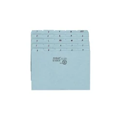 Index Cards*Oxford A-Z 4" x 6" Index Card Files, Blue, 25/Set (P4625)