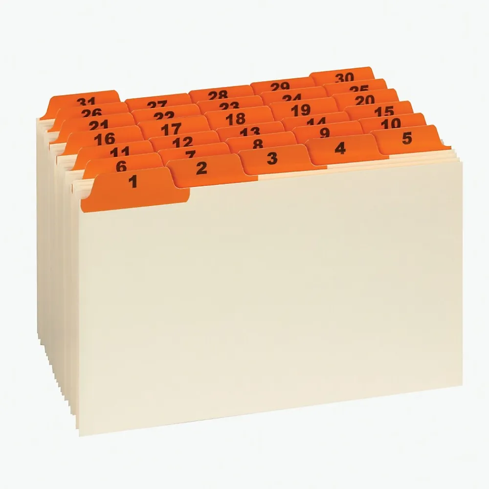 Index Cards*Oxford Laminated Tab Daily Index Card Guides, 5" x 8", Manila, 31/Set (OXF05832)