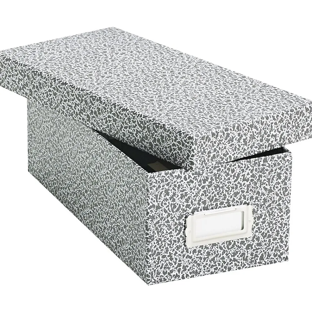 Index Cards*Oxford Reinforced Board Card File with Lift-Off Cover, 3" x 5", 1200-Capacity, Black, 4 1/4"H x 12"W x 5 5/8"D (40588)