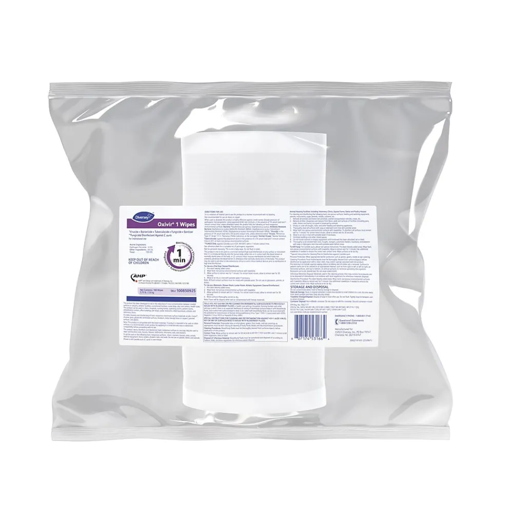 Disinfecting Wipes Refill, 160 Wipes/Container, 4/Carton (100850925)<Oxivir Best