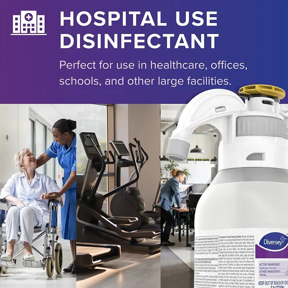Five 16 Diversey SmartDose Disinfectant, Liquid, 47.3 Oz. (5019296)<Oxivir