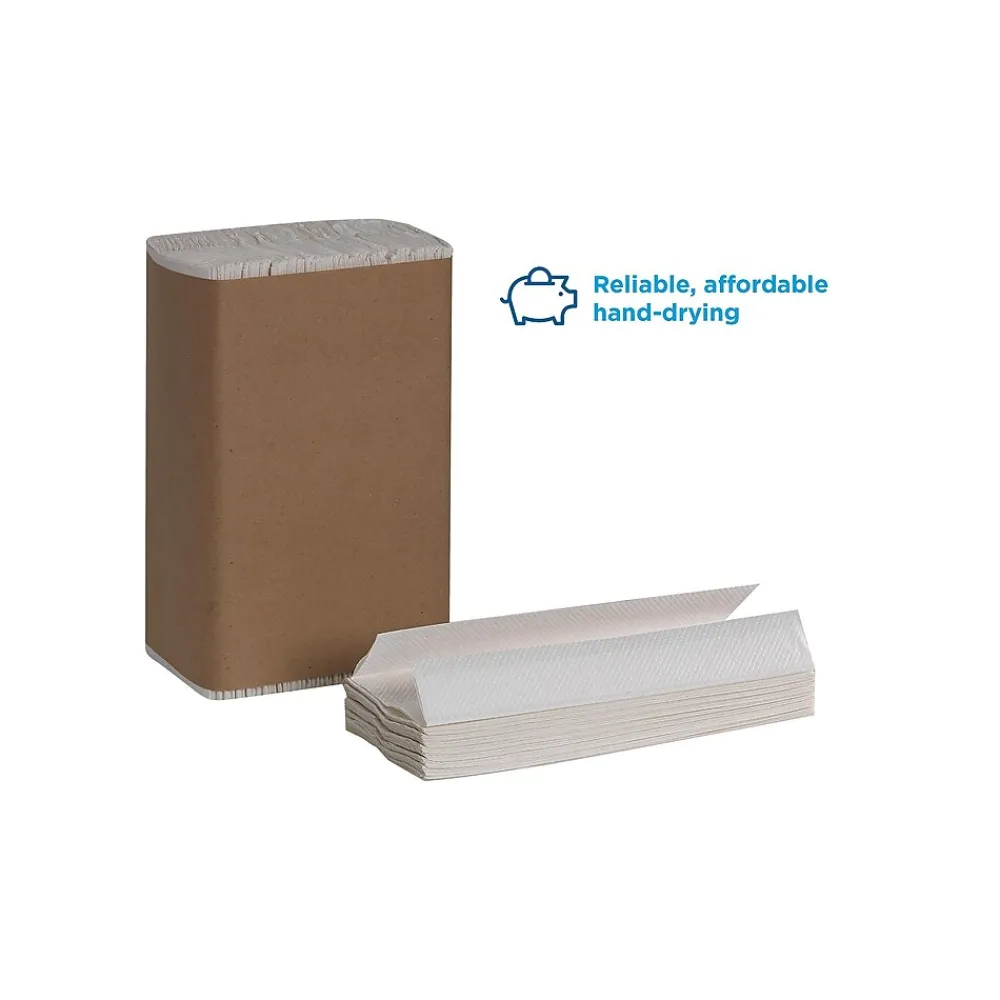 Pacific Blue Basic Recycled C-Fold Paper Towels, 1-ply, 240 Sheets/Pack, 10 Packs/Carton (25190)