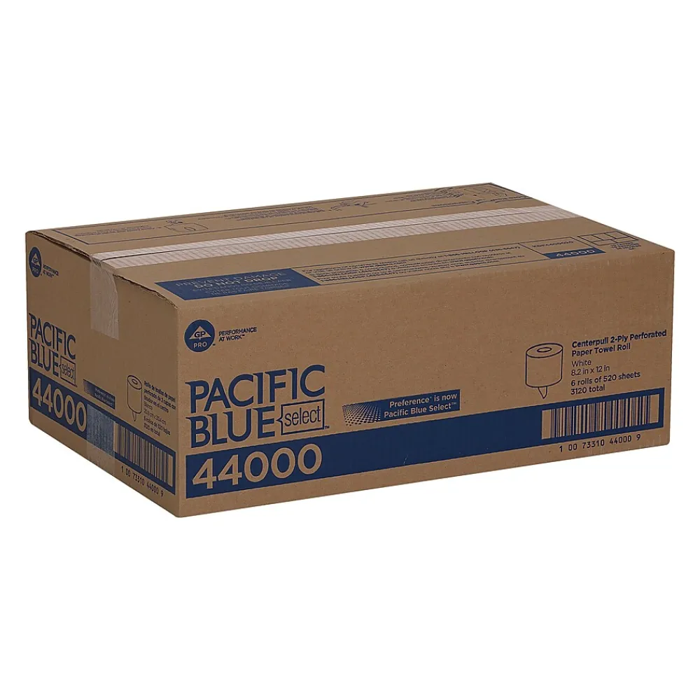 Pacific Blue Select Centerpull Paper Towels, 2-ply, 520 Sheets/Roll, 6 Rolls/Pack (GEP44000)