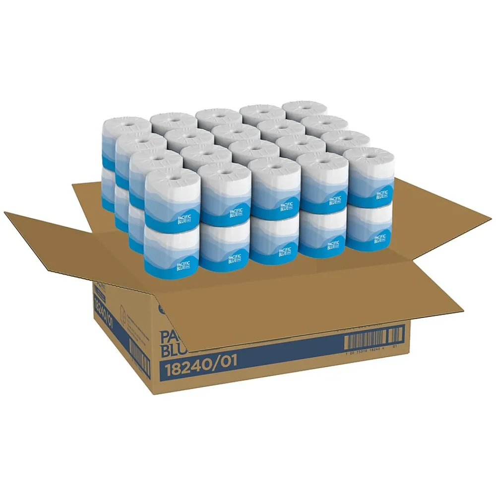 2-Ply Embossed Toilet Paper by GP PRO, White, 550 Sheets/Roll, 40 Rolls/Case (18240/01)<Pacific Blue Select Discount