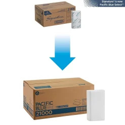 Pacific Blue Select Recycled Multifold Paper Towels, 2-ply, 125 Sheets/Pack, 16 Packs/Carton (21000)