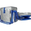 PACKiT Fresh Eco Freeze Tote, Large, Silver/Blue, 4/Carton (PKF-UD-MAG)