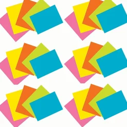Index Cards*Pacon ® 4" x 6" Index Cards, Blank, Bright Assorted Colors, 100/Pack, 6 Packs/Bundle (PAC1721-6)