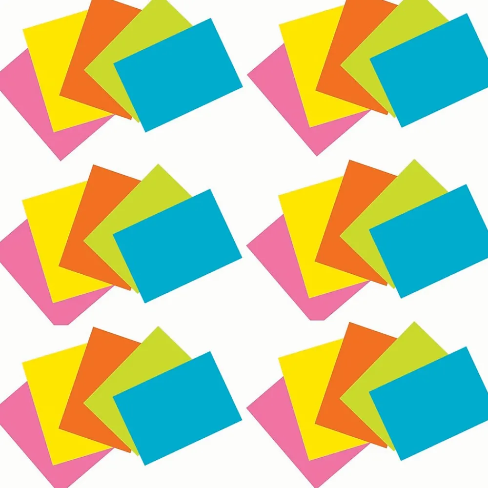 Index Cards*Pacon ® 4" x 6" Index Cards, Blank, Bright Assorted Colors, 100/Pack, 6 Packs/Bundle (PAC1721-6)