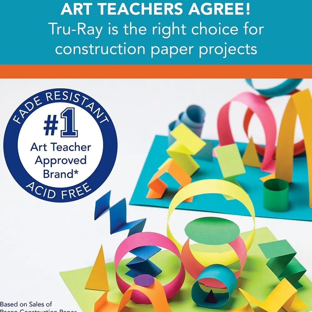 Construction Paper*Pacon Tru-Ray 12" x 18" Construction Paper, Gold, 50 Sheets/Pack, 3/Pack (PAC102998)