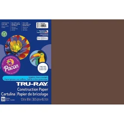 Construction Paper*Pacon Tru-Ray 12" x 18" Construction Paper, Dark Brown, 50 Sheets/Pack, 3/Pack (PAC103056)