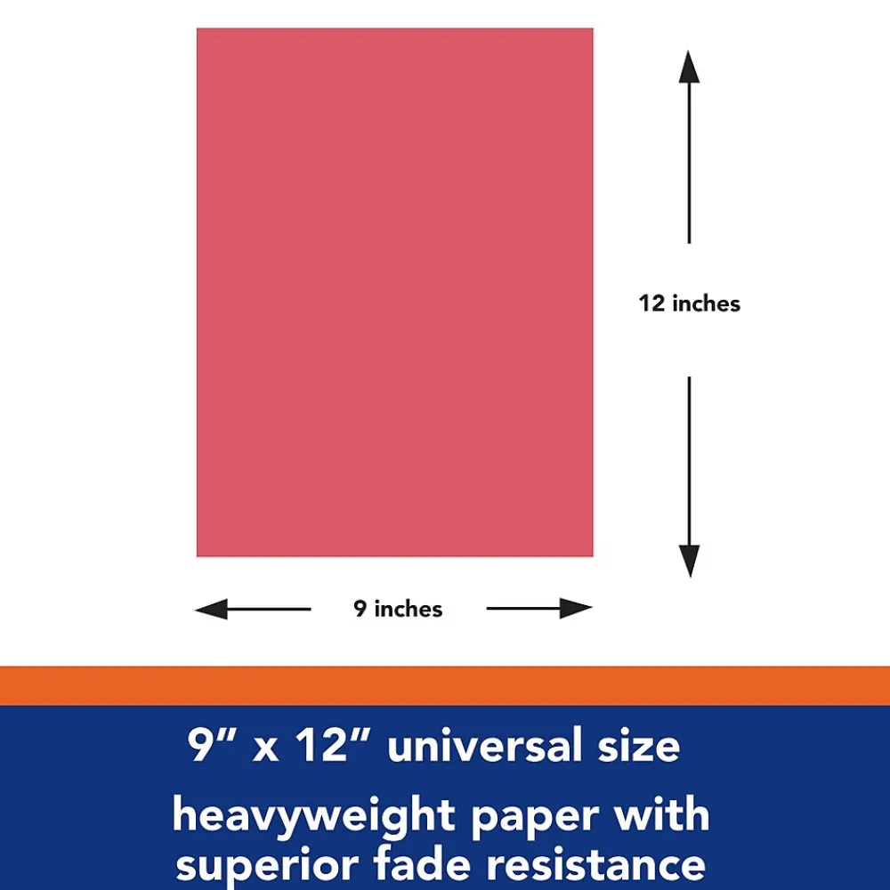 Construction Paper*Pacon Tru-Ray 9" x 12" Construction Paper, Festive Red, 50 Sheets/Pack (PAC103431)