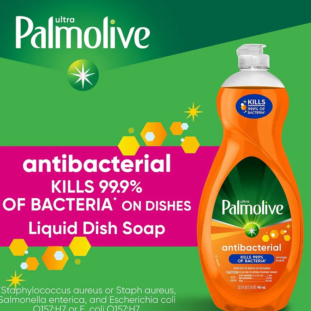 Ultra Antibacterial Liquid Dish Soap, Orange, 32.5 oz. (US04274A)<Palmolive Discount