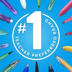 Pens|Paper Mate Flair Felt Pen, Medium Point, 0.7mm, Black Ink, 4 Pack (84344)