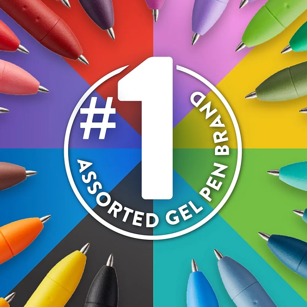Pens|Paper Mate InkJoy Retractable Gel Pens, Fine Point, Assorted Ink, 14/Pack (1988991)