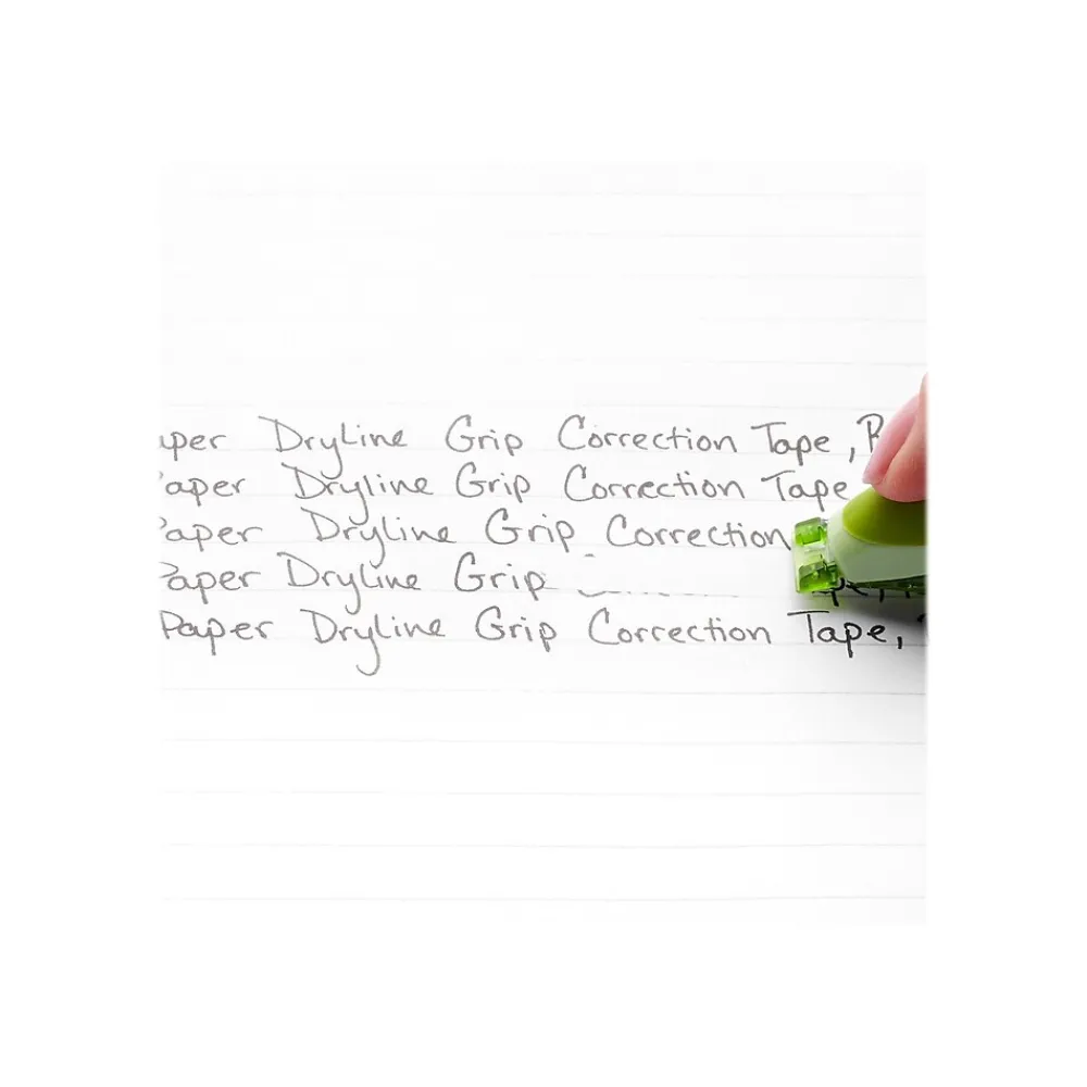 Correction & White-Out|Paper Mate Liquid Paper DryLine Grip Correction Tape, White, 2/Pack (1744480)