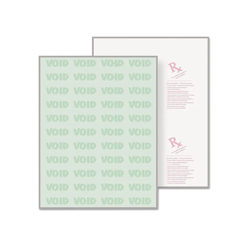 Security & Carbon*Paris DocuGard Advanced 8.5" x 11" Medical Security Paper, 24 lbs., Green, 500 Sheets/Ream (PRB04542)