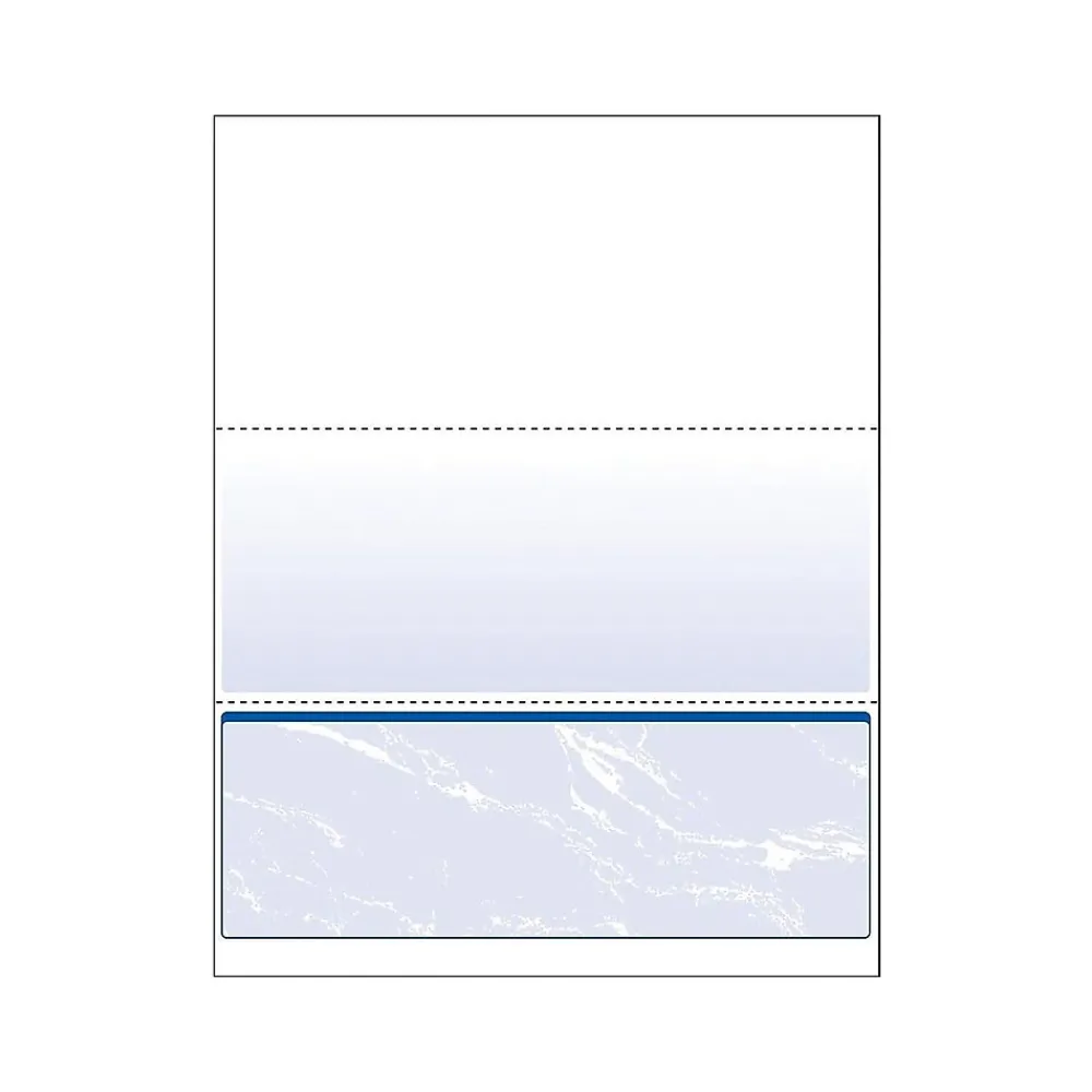 Security & Carbon*Paris DocuGard Standard 8.5" x 11" Security Check On Bottom, 24 lbs., Blue, 500 Sheets/Ream, 2500/Carton (04517P)