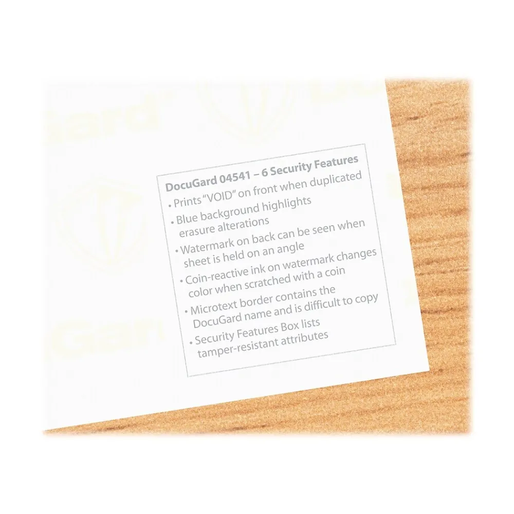Security & Carbon*Paris DocuGard Standard 8.5" x 11" Medical Security Paper, 24 lbs., Blue, 500 Sheets/Ream (PRB04541)