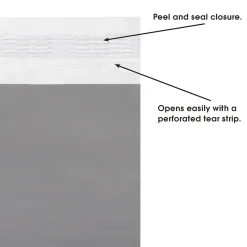 Discount Partners Brand Clear View Poly Mailers, 12" x 15.5", Clear/White, 100/Case (CV1215)