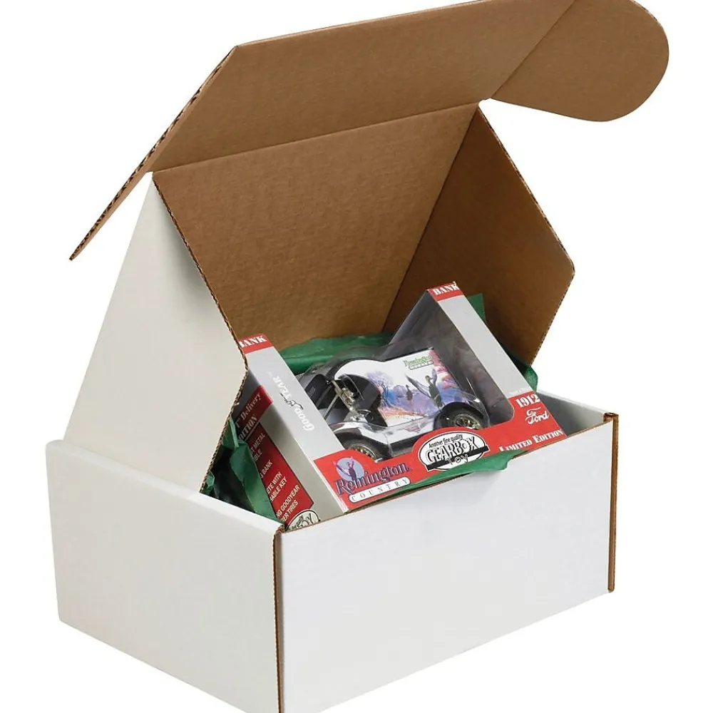 Hot Partners Brand Deluxe Literature Mailers, 16" x 12" x 6", White, 25/Bundle (MFL16126)