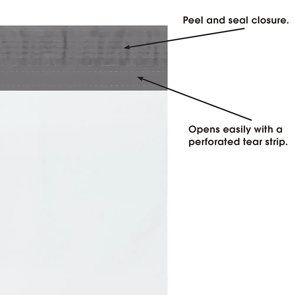 Discount Partners Brand Expansion Poly Mailers, 26" x 28" x 5", White, 100/Case (EPM26285)