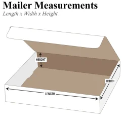 Sale Unbranded Partners Brand Literature Mailers, 7 1/8" x 4 1/2" x 3", White, 50/Bundle (ML743)