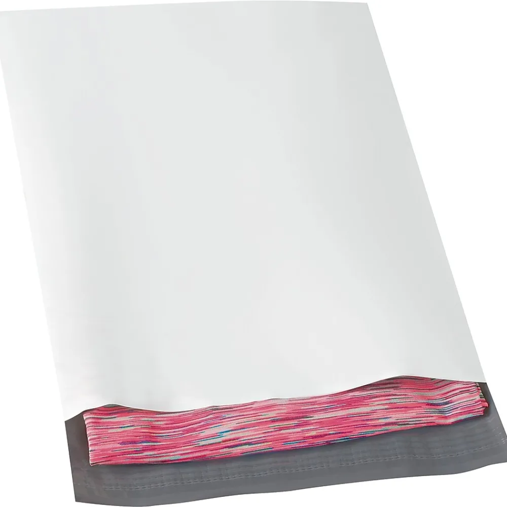 Online Partners Brand Peel & Seal Expansion Poly Mailer, 10" x 13", White, 100/Carton (EPM10132)