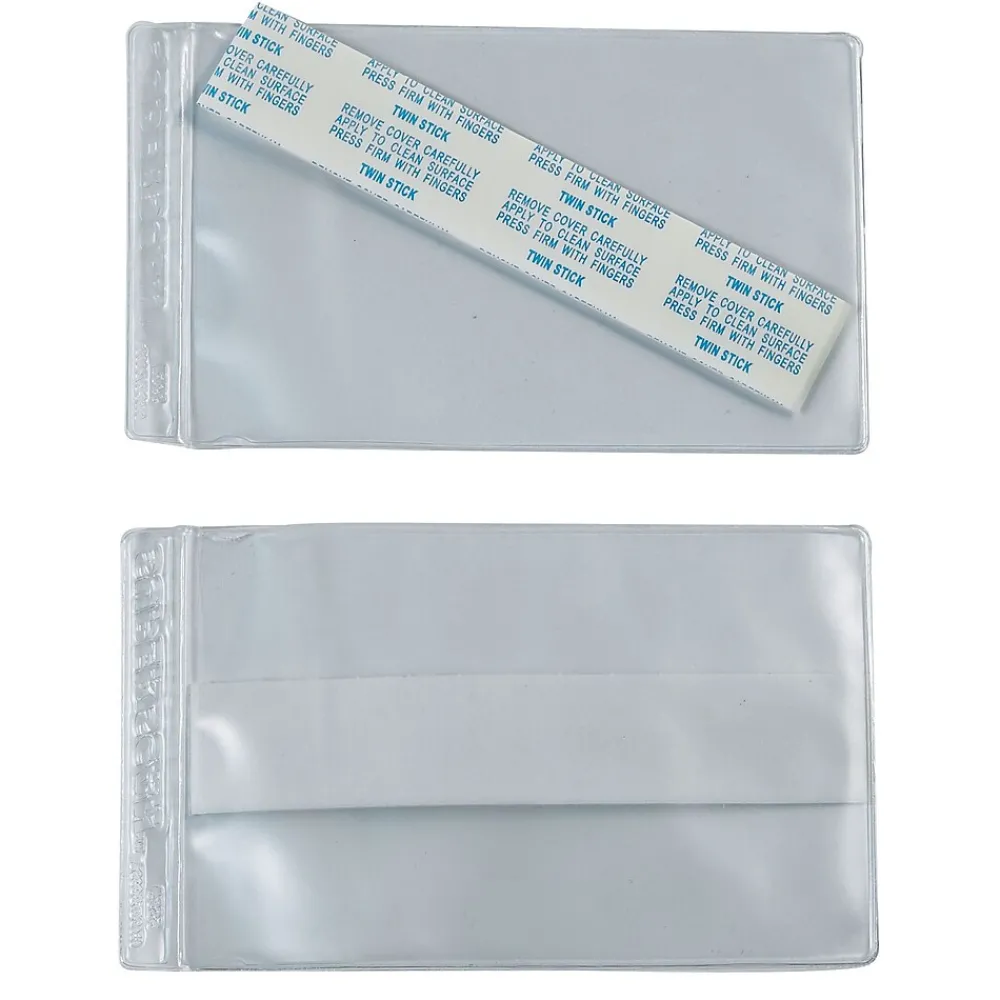 Labels|Partners Brand Superscan 5" x 8" Short Side Open Press-On Vinyl Envelope, 50/Carton